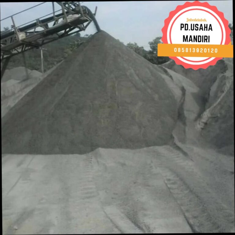 abu batu untuk paving, dan cor.